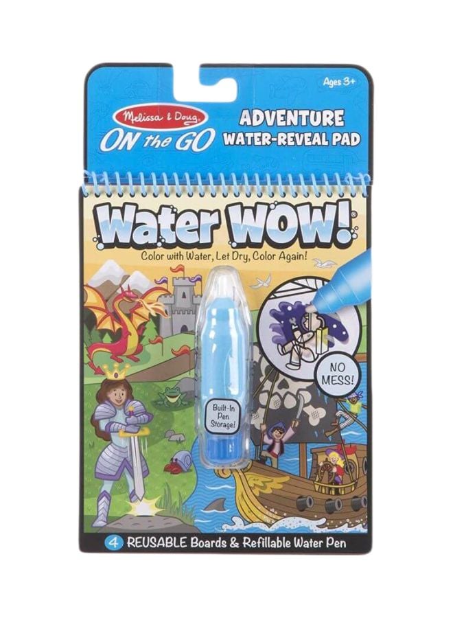 Melissa & Doug Water Wow! Adventure Themed Water Reveal Drawing Pad Blue/White/Violet